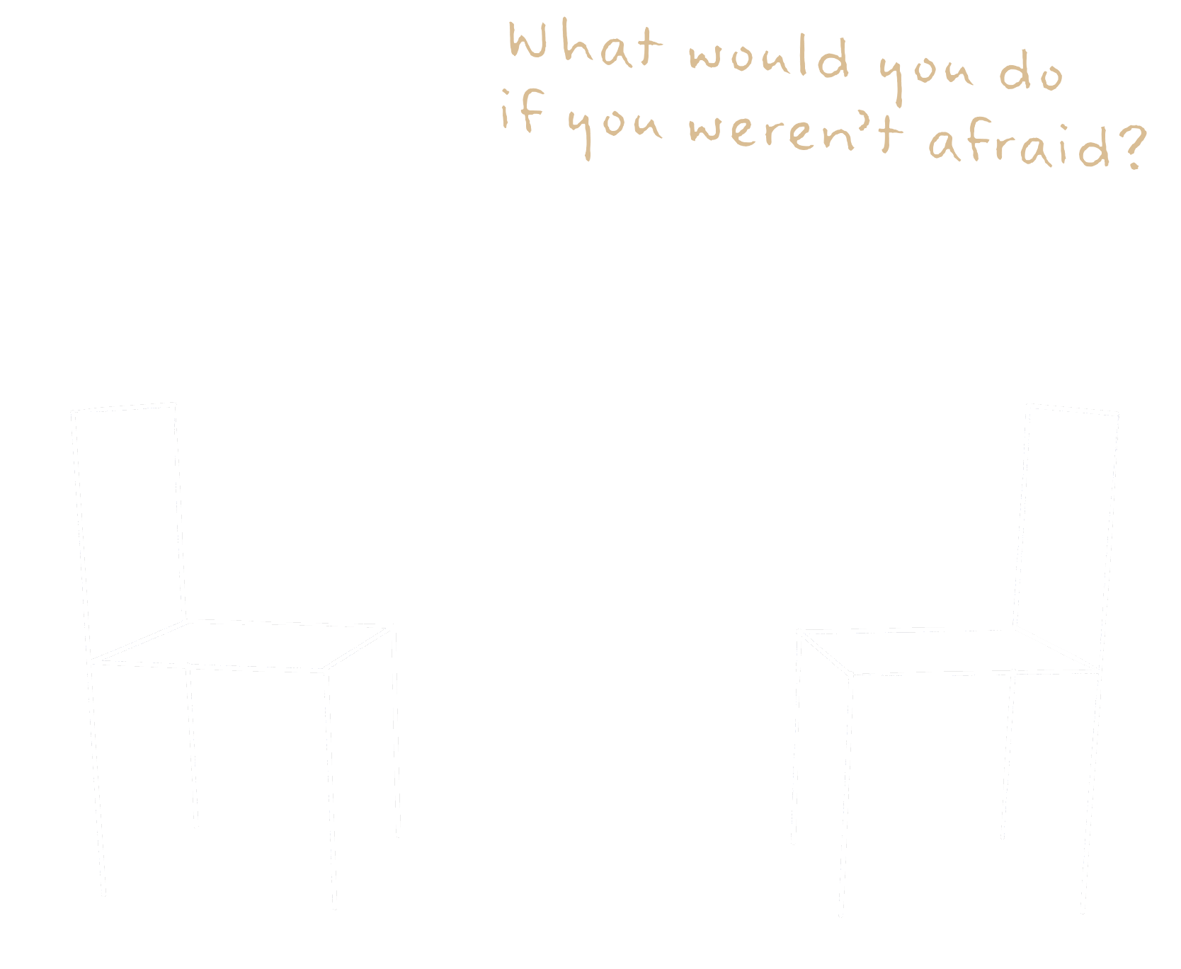 Illustration of two chairs facing each other